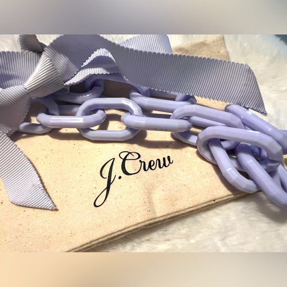 J.Crew Lilac Chain and Ribbon Necklace - Picture 1 of 4
